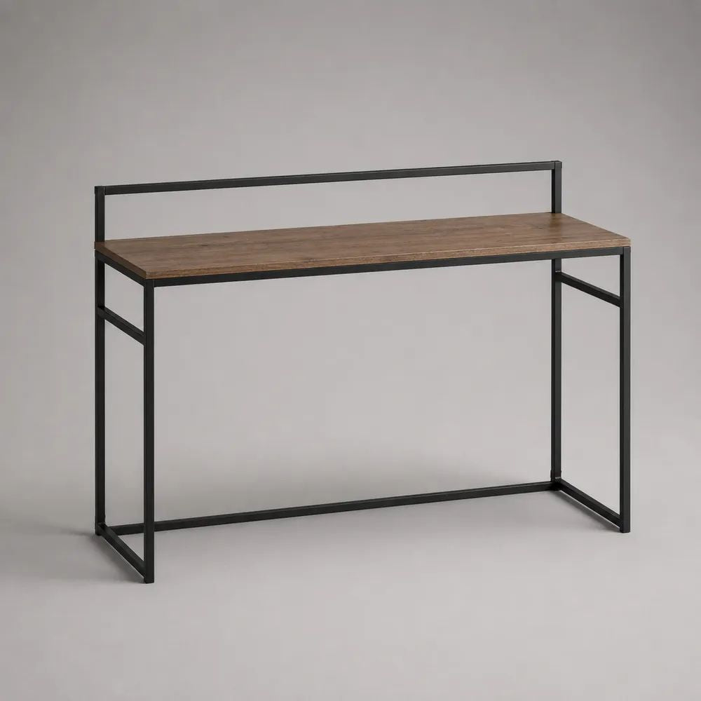 Konsolentisch aus MDF mit Stahlgestell, Braun/Schwarz, 120 x 40 x 90 cm