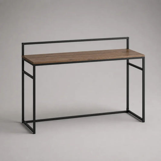 Konsolentisch aus MDF mit Stahlgestell, Braun/Schwarz, 120 x 40 x 90 cm